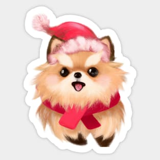 Cute Pomeranian Drawing Sticker